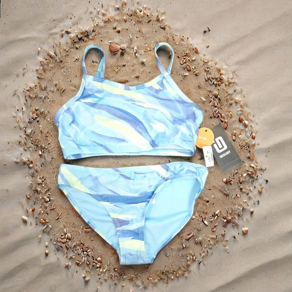 New Girls Blue 2-Piece Swimwear by Ideology - Size Small